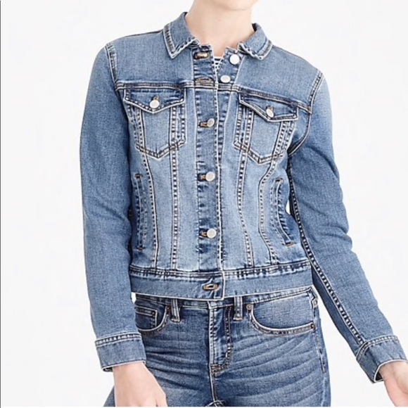 J Crew Factory Denim Jean Jacket - Picture 1 of 6
